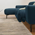 ECKSOFA  in Chenille Blau  167/311 cm  - Blau/Schwarz, Design, Textil/Metall (167/311cm) - Xora