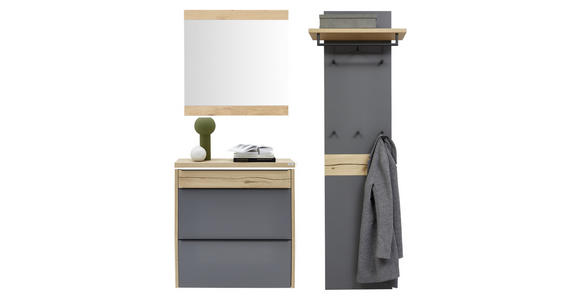 GARDEROBE 170/200/32 cm  - Eichefarben/Grau, Design, Holz/Holzwerkstoff (170/200/32cm) - Dieter Knoll