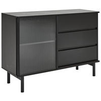 SIDEBOARD  in 111/79/40 cm  - Klar/Schwarz, Design, Glas/Holz (111/79/40cm) - MID.YOU