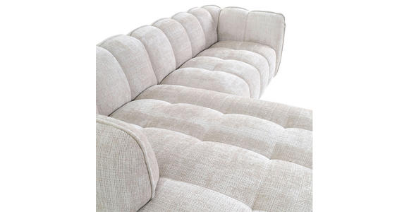 ECKSOFA in Chenille Creme  172/272 cm  - Creme/Schwarz, KONVENTIONELL, Kunststoff/Textil (172/272cm) - Carryhome
