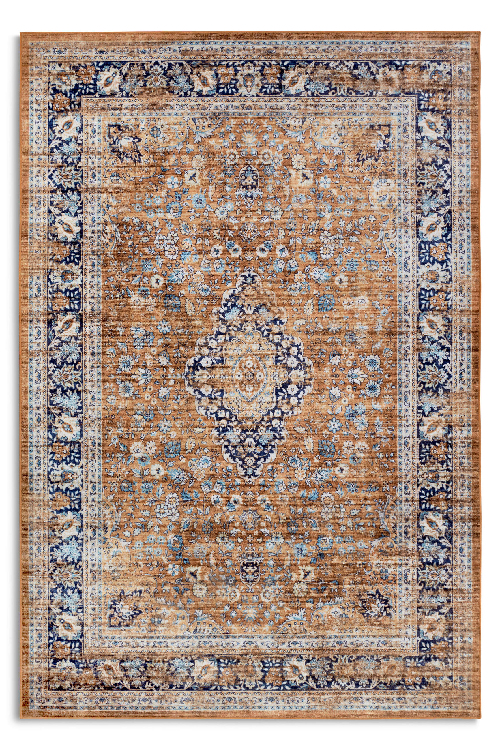 VINTAGE-TEPPICH 80/150/150 cm Asya Dunkelblau, Kupferfarben  - Dunkelblau/Kupferfarben, Design, Kunststoff/Textil (80/150/150cm) - Novel