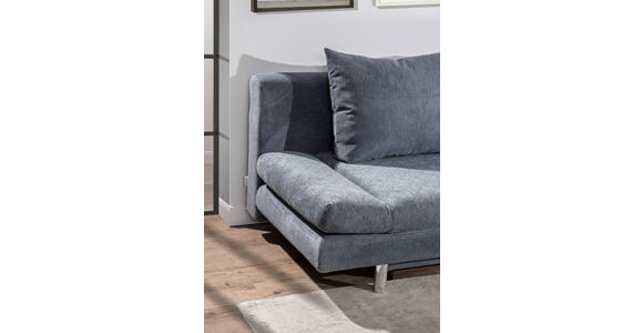 SCHLAFSOFA Armteil verstellbar Sorini  mit Typenauswahl, Stoffauswahl, Rücken echt Mikrofaser Anthrazit  - Chromfarben/Anthrazit, Design, Textil (194/73/91cm) - Xora