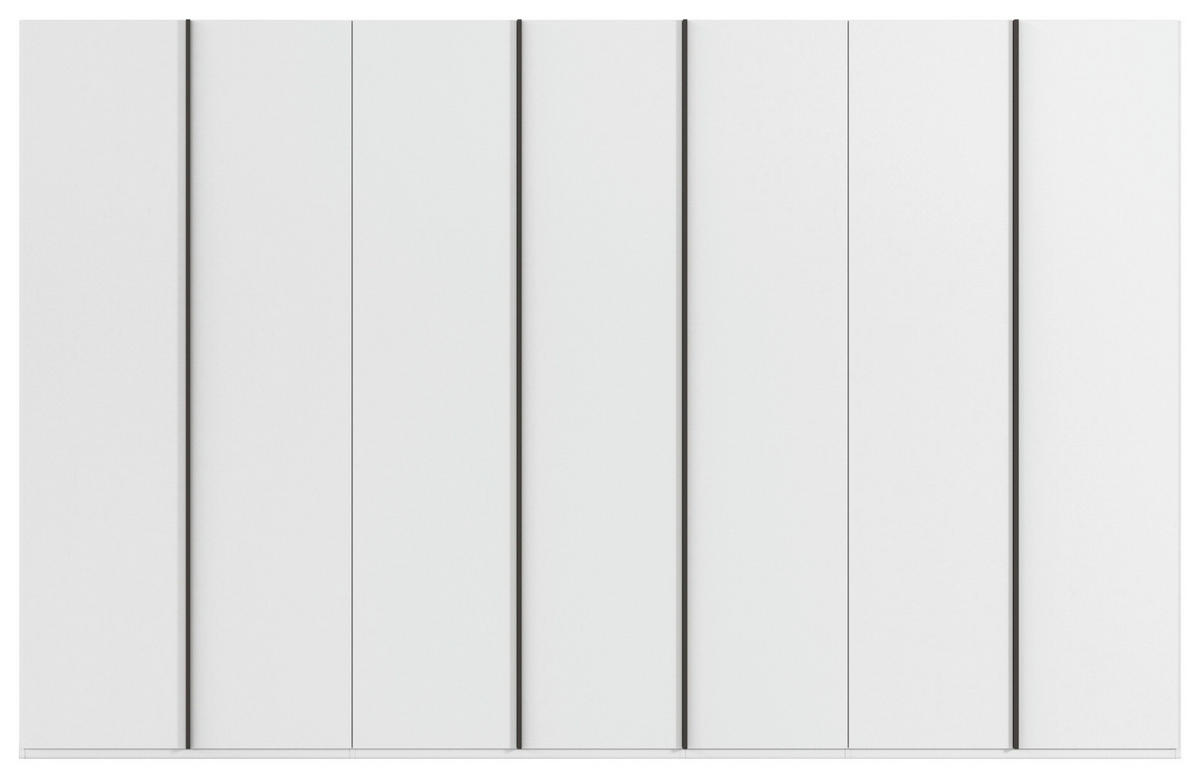 DREHTÜRENSCHRANK 350/235/61 cm,  in Weiß, 7-türig  - Graphitfarben/Weiß, Basics, Holzwerkstoff/Metall (350/235/61cm) - Novel