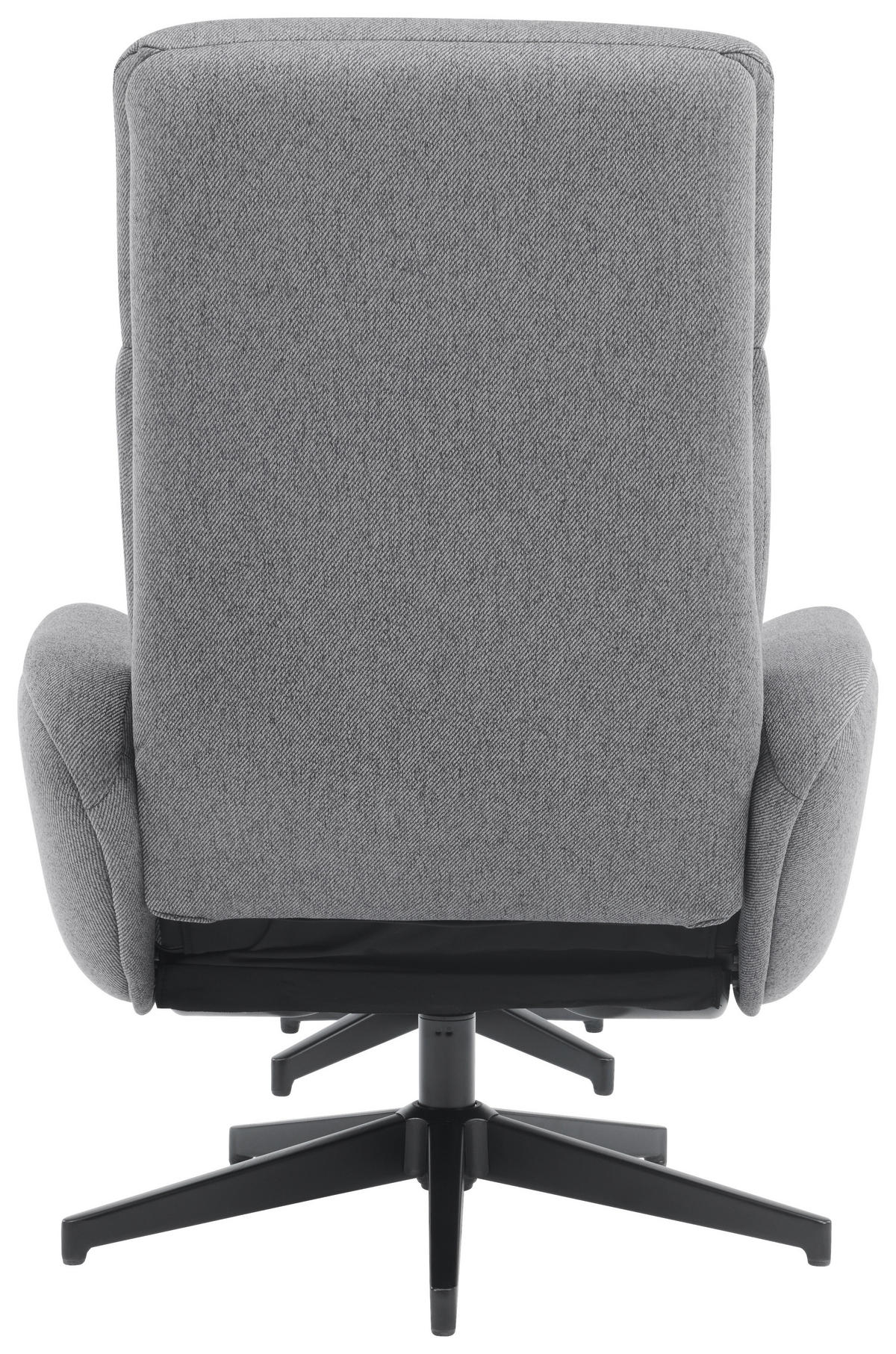 RELAXSESSELSET in Textil Grau  - Schwarz/Grau, Design, Textil/Metall (77/107/75cm) - Livetastic