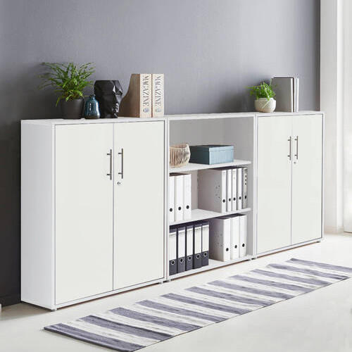 AKTENSCHRANK Weiß  - Weiß, MODERN, Holzwerkstoff (253,2/113,6/33cm) - MID.YOU