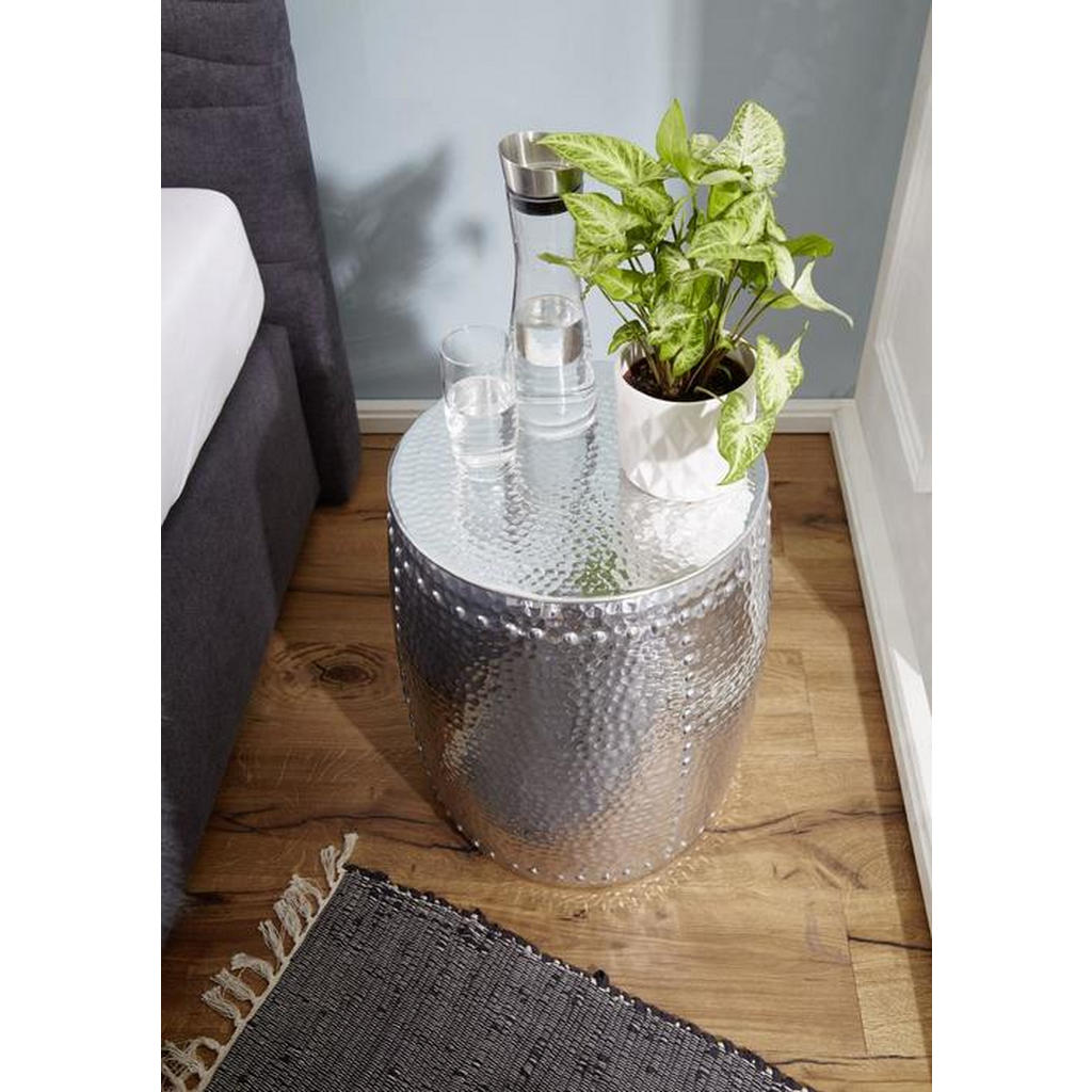 Thumbnail - Mid.you Beistelltisch, Silber, Metall, rund, 49 cm, Wohnzimmer, Wohnzimmertische, Beistelltische, Beistelltische Metall
