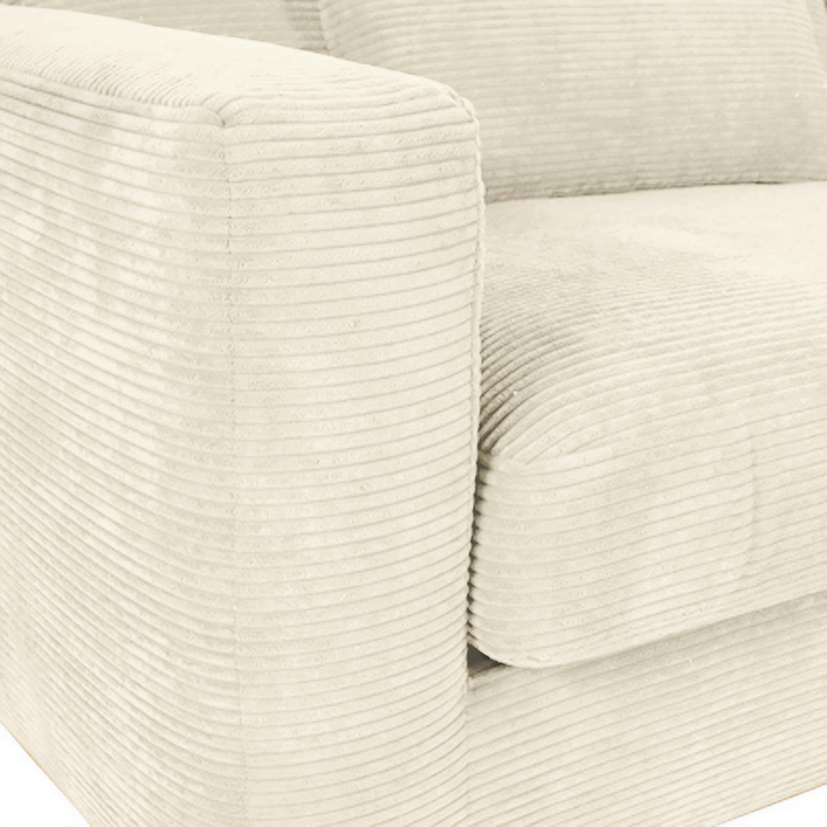 NAGY KANAPÉ textil natúr színű  - natúr színű/fekete, Konventionell, műanyag/textil (260/66/115cm) - MID.YOU