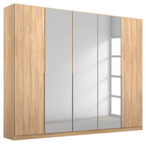DREHTÜRENSCHRANK in Sonoma Eiche  - Alufarben/Sonoma Eiche, Modern, Holzwerkstoff (226/229/54cm) - Rauch Möbel