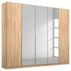DREHTÜRENSCHRANK in Sonoma Eiche  - Alufarben/Sonoma Eiche, Modern, Holzwerkstoff (226/229/54cm) - Rauch Möbel
