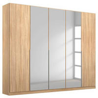 DREHTÜRENSCHRANK in Sonoma Eiche  - Alufarben/Sonoma Eiche, Modern, Holzwerkstoff (226/229/54cm) - Rauch Möbel