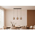 LED-HÄNGELEUCHTE Baia 100/20/180 cm   - Schwarz, Design, Glas/Metall (100/20/180cm) - Dieter Knoll