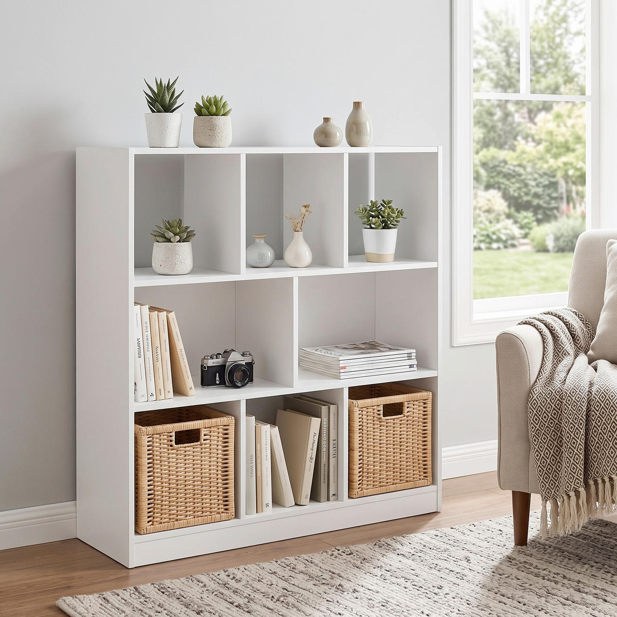 REGAL   - Weiß, Basics, Holzwerkstoff (97,5/100/30cm) - Boxxx