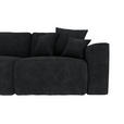 ECKSOFA in Samt Dunkelgrau  - Chromfarben/Dunkelgrau, KONVENTIONELL, Kunststoff/Textil (195/293cm) - Carryhome