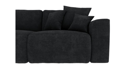 ECKSOFA in Samt Dunkelgrau  - Chromfarben/Dunkelgrau, KONVENTIONELL, Kunststoff/Textil (195/293cm) - Carryhome