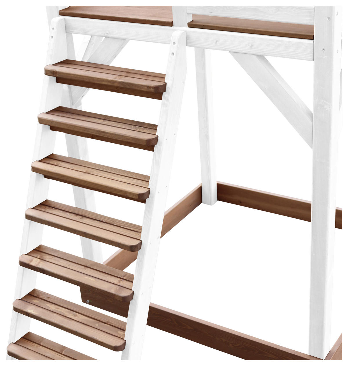 SPIELTURM 111,2/241,9/349 cm  - Weiss/Braun, Konventionell, Holz/Kunststoff (111,2/241,9/349cm)