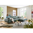 ECKSOFA Dieter Knoll Opal Echtleder  - Opal/Schwarz, Design, Leder/Metall (332/193cm) - Dieter Knoll