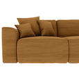 ECKSOFA Rostfarben Cord  - Chromfarben/Rostfarben, KONVENTIONELL, Kunststoff/Textil (293/195cm) - Carryhome