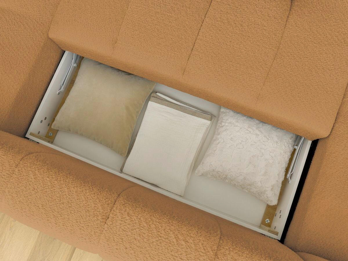 WOHNLANDSCHAFT  FUJI  Gelb Bouclé  - Gelb/Schwarz, MODERN, Kunststoff/Textil (160/377/204cm)