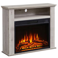 ELEKTRISK KAMIN - grå ek, Basics, metall/trä (23/85/65cm)