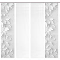 FLÄCHENVORHANG  4 Stück  blickdicht  60/260 cm   - Hellgrau/Weiß, Design, Textil (60/260cm)