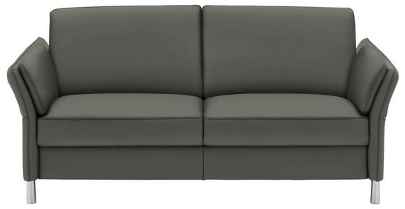 2,5-SITZER in Leder Dunkelgrau  - Dunkelgrau/Alufarben, Design, Leder/Metall (164/82/99cm) - Dieter Knoll