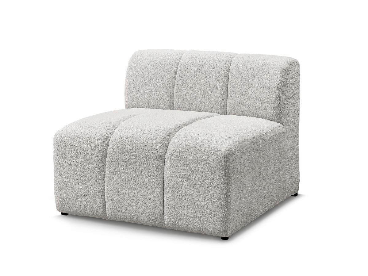 SOFAELEMENT ANNECY Bouclé Hellgrau  - Hellgrau/Schwarz, MODERN, Kunststoff/Textil (91/72/91cm)