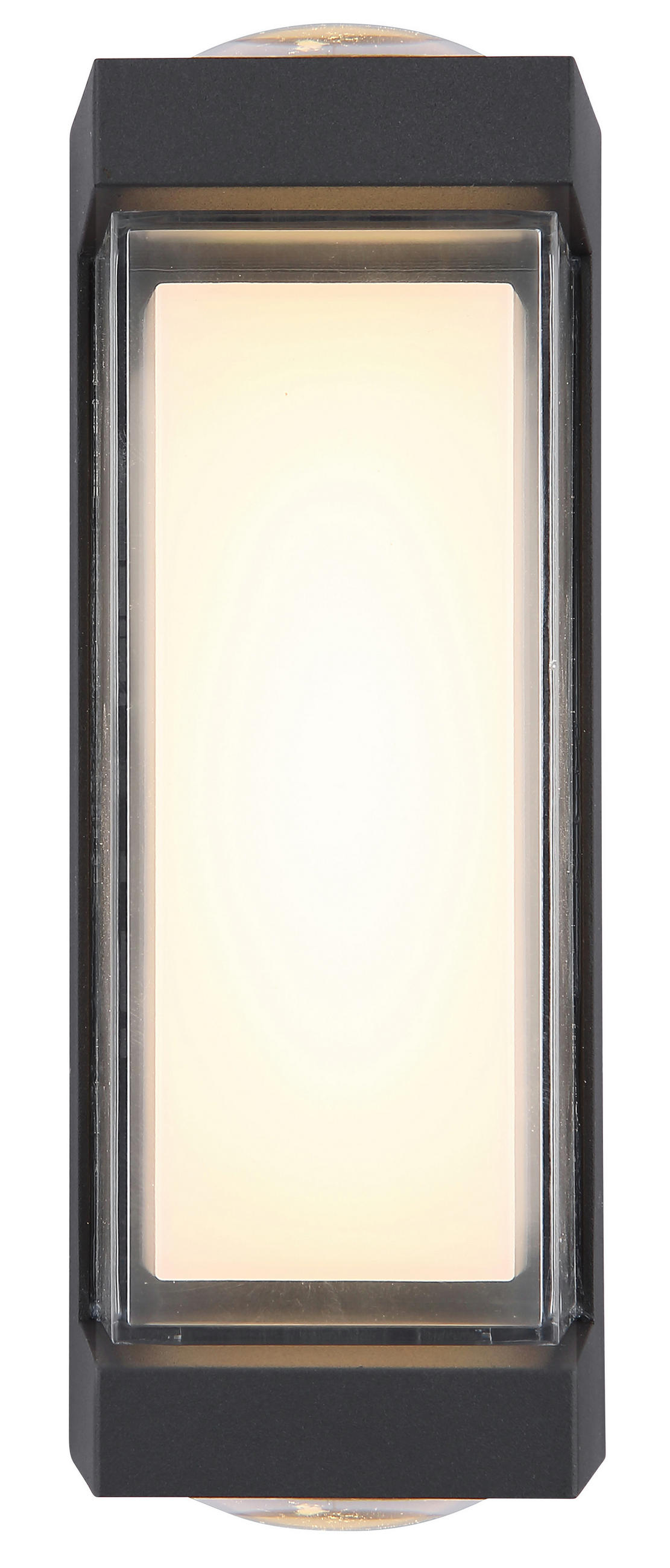 AUSSENWANDLEUCHTE - Transparent/Anthrazit, Design, Kunststoff/Metall (7,5/8,2/18,7cm) - Globo