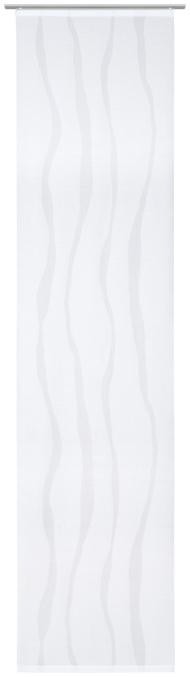 PANEL ZAVESA bela - bela, Konvencionalno, tekstil (60/255cm) - Novel