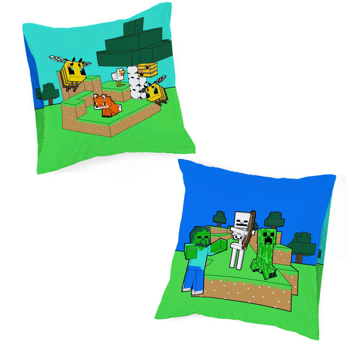 KINDERBETTWÄSCHE Minecraft Creative Mode 135/200 cm  - Grün, Basics, Textil (135/200cm)