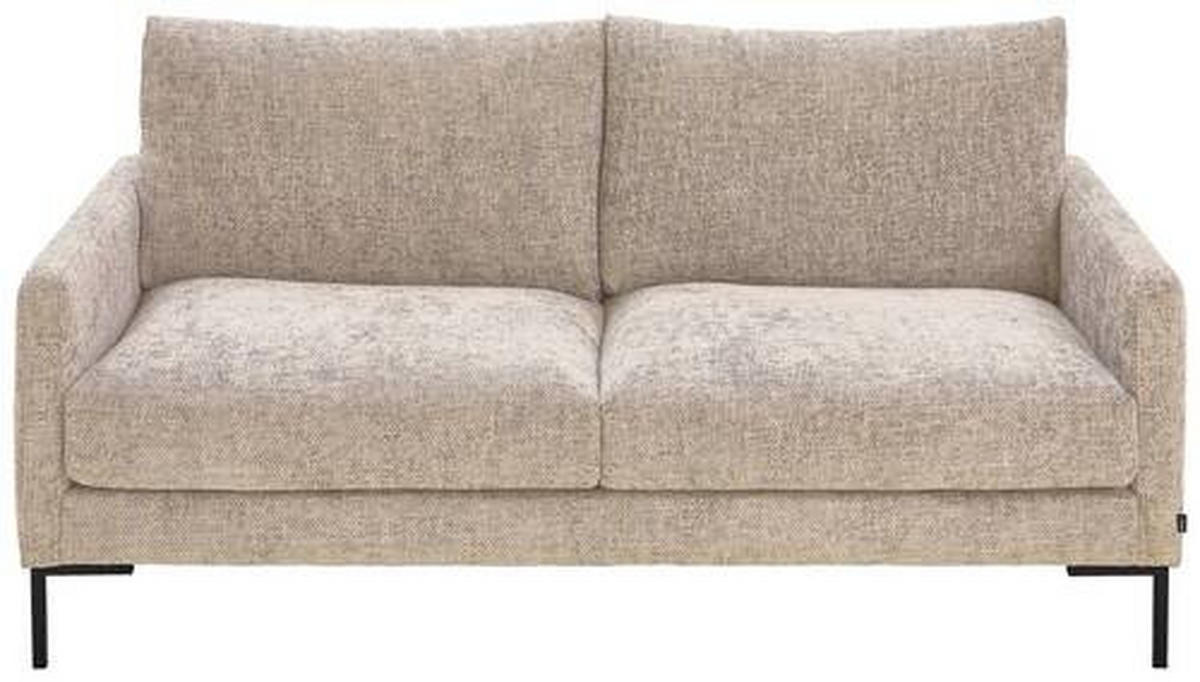 2,5-SITZER in Webstoff Greige  - Greige/Schwarz, Konventionell, Textil/Metall (176/78/90cm) - MID.YOU