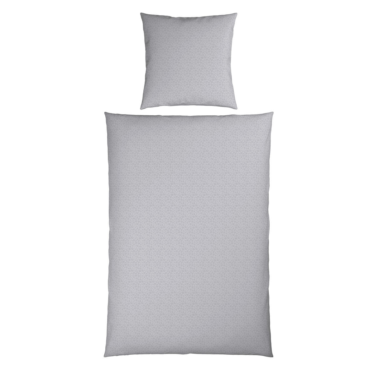 BETTWÄSCHE 2-teilig Mikrofaser 135/200 cm  - Hellgrau, Design, Textil (135/200cm) - Esposa