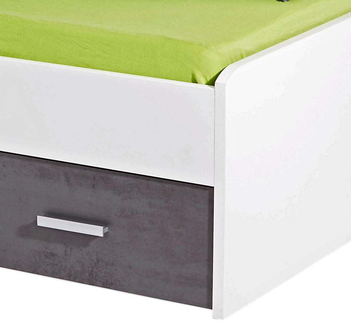 ETAGENBETT - Dunkelgrau/Weiß, KONVENTIONELL, Holzwerkstoff (90/200cm) - MID.YOU