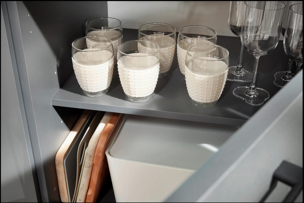 MODULKÖK UTAN VITVAROR 340 cm   i mörkgrå  - mörkgrå/svart, Design, metall/trämaterial (340cm) - Respekta