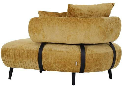 RECAMIERE i chenille gul  - svart/gul, Design, trä/textil (170/85/110cm) - MID.YOU