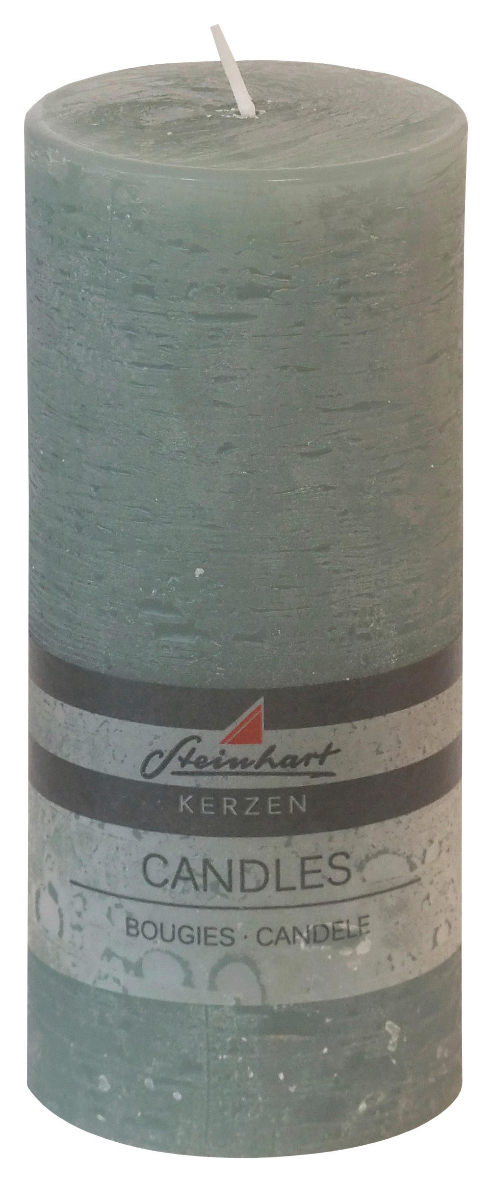 STUMPENKERZE 6,8/15 cm  - Grün, Basics (6,8/15cm) - Steinhart