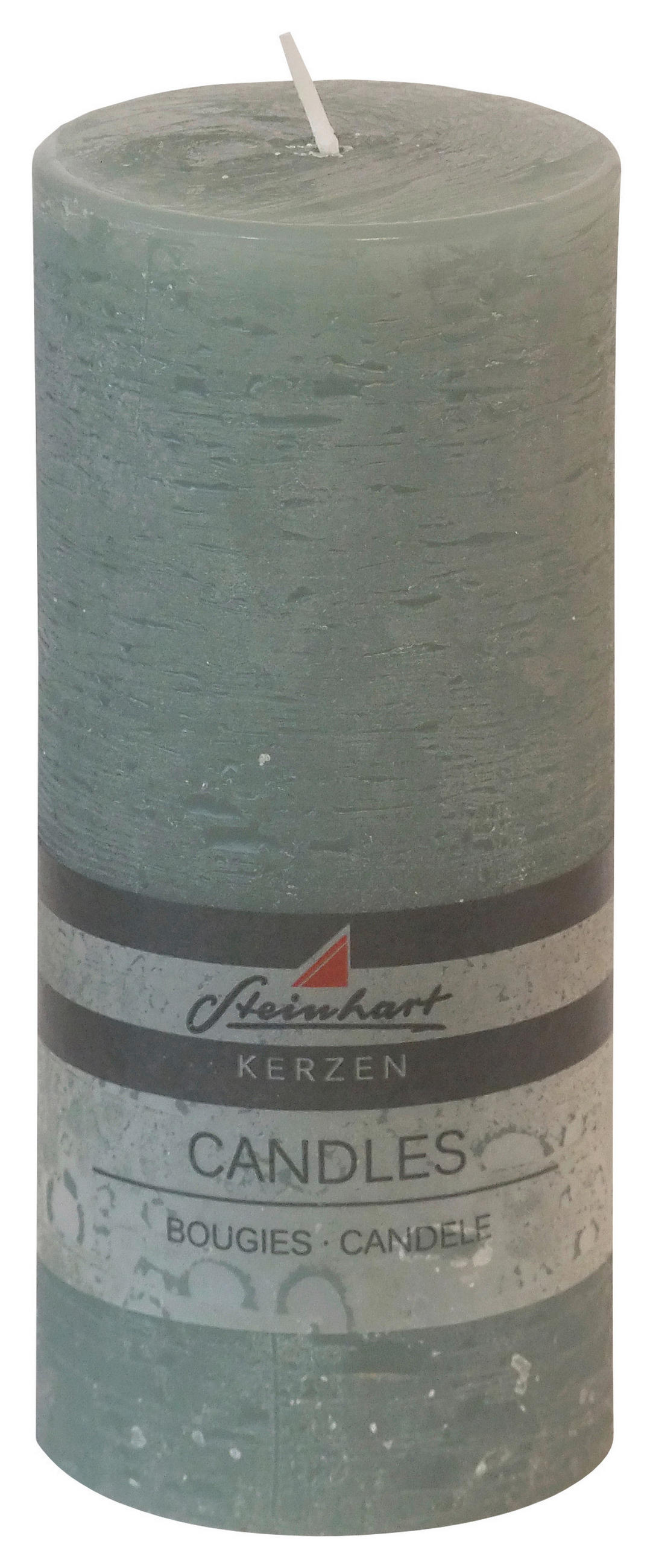 STUMPENKERZE 6,8/15 cm  - Grün, Basics (6,8/15cm) - Steinhart