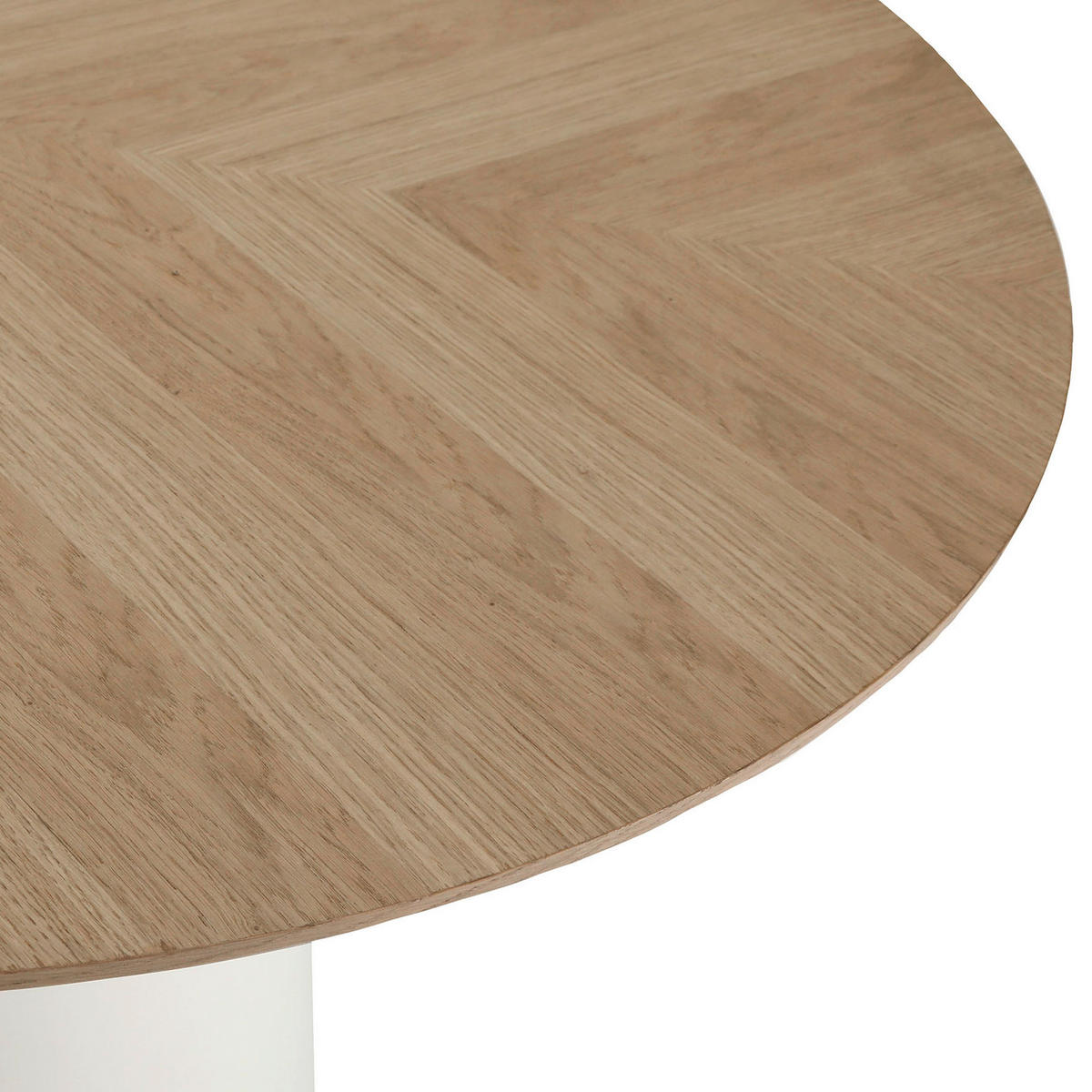 ESSTISCH 120/120/77 cm Echtholz  Holz rund Eichefarben, Beige  - Eichefarben/Beige, Design, Holz (120/120/77cm) - Milino