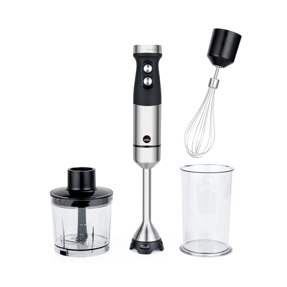 STAVMIXER  - svart/transparent, Design, metall - Wilfa