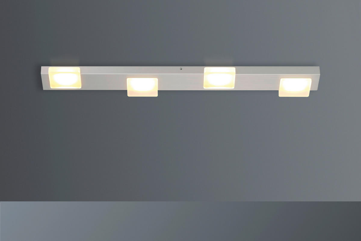LED-DECKENLEUCHTE 72/12/3 cm   - Grau, Design, Metall (72/12/3cm) - BOPP