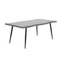 ESSTISCH in Metall, Holzwerkstoff 180/100/76 cm  - Eiche grau/Schwarz, MODERN, Holzwerkstoff/Metall (180/100/76cm) - MID.YOU