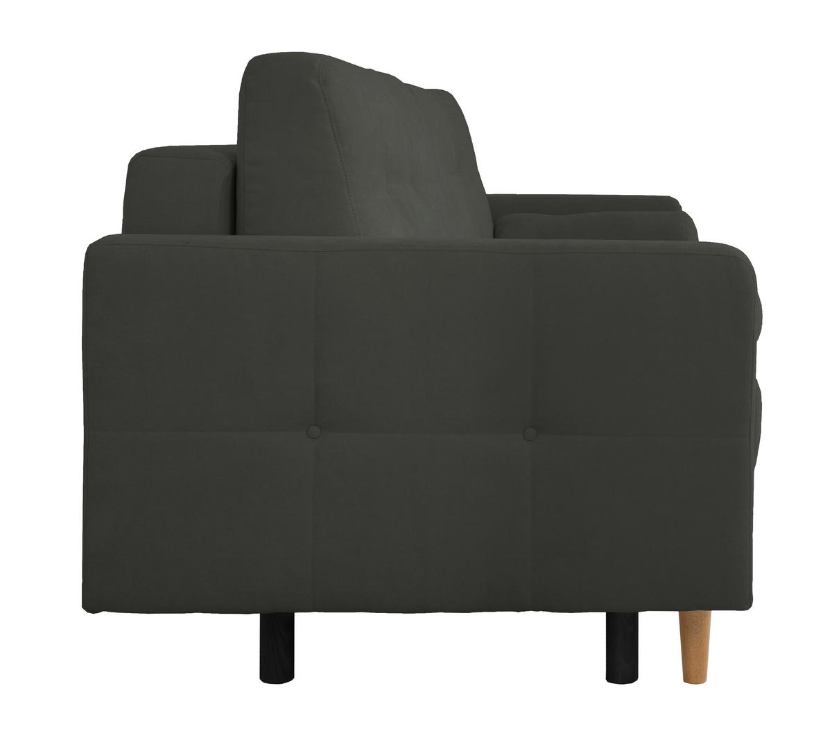 SCHLAFSOFA in Schwarz  - Buchefarben/Schwarz, Design, Holz/Textil (222/93/99cm) - MID.YOU