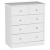 KOMMODE 60/70/35 cm  in Weiss  - Weiss/Alufarben, Konventionell, Holzwerkstoff/Metall (60/70/35cm) - MID.YOU