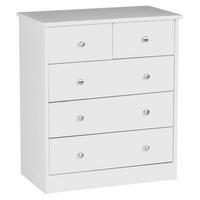 KOMMODE 60/70/35 cm  in Weiss  - Weiss/Alufarben, Konventionell, Holzwerkstoff/Metall (60/70/35cm) - MID.YOU