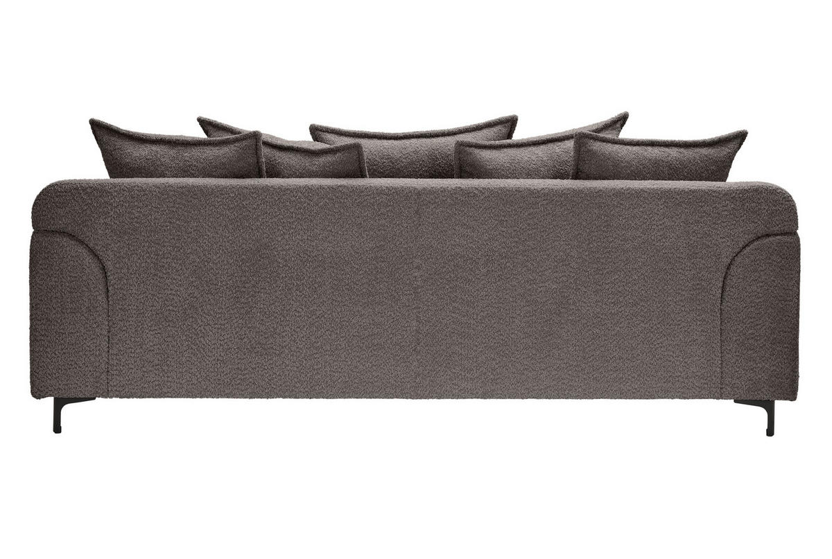 3-SITZER-SOFA Chenille Anthrazit  - Anthrazit/Schwarz, KONVENTIONELL, Textil/Metall (228/84/99cm) - Carryhome