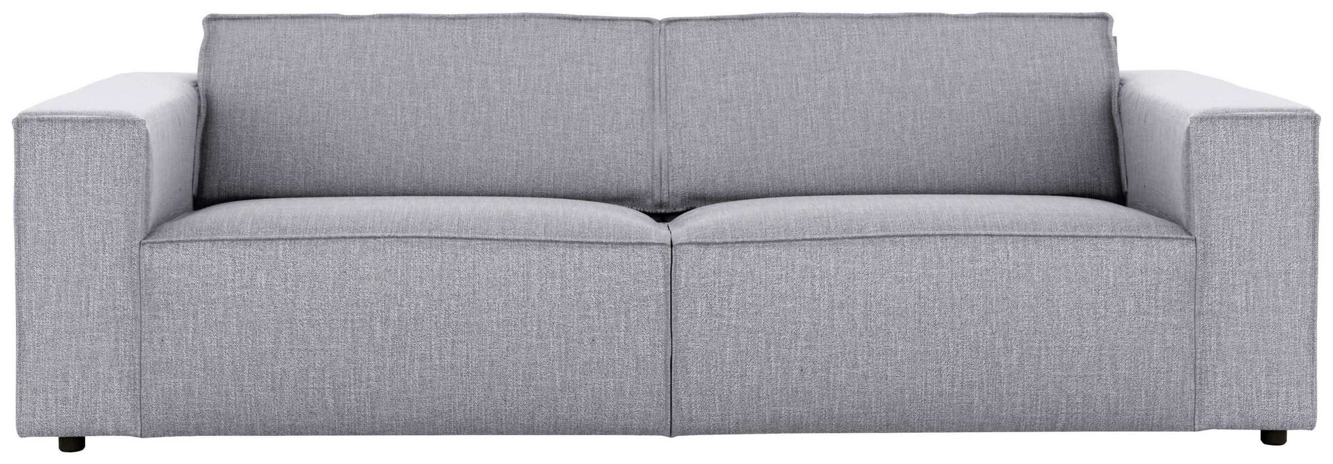 3-SITZER-SOFA in Struktur Grau  - Schwarz/Grau, MODERN, Kunststoff/Textil (250/80/102cm) - MID.YOU