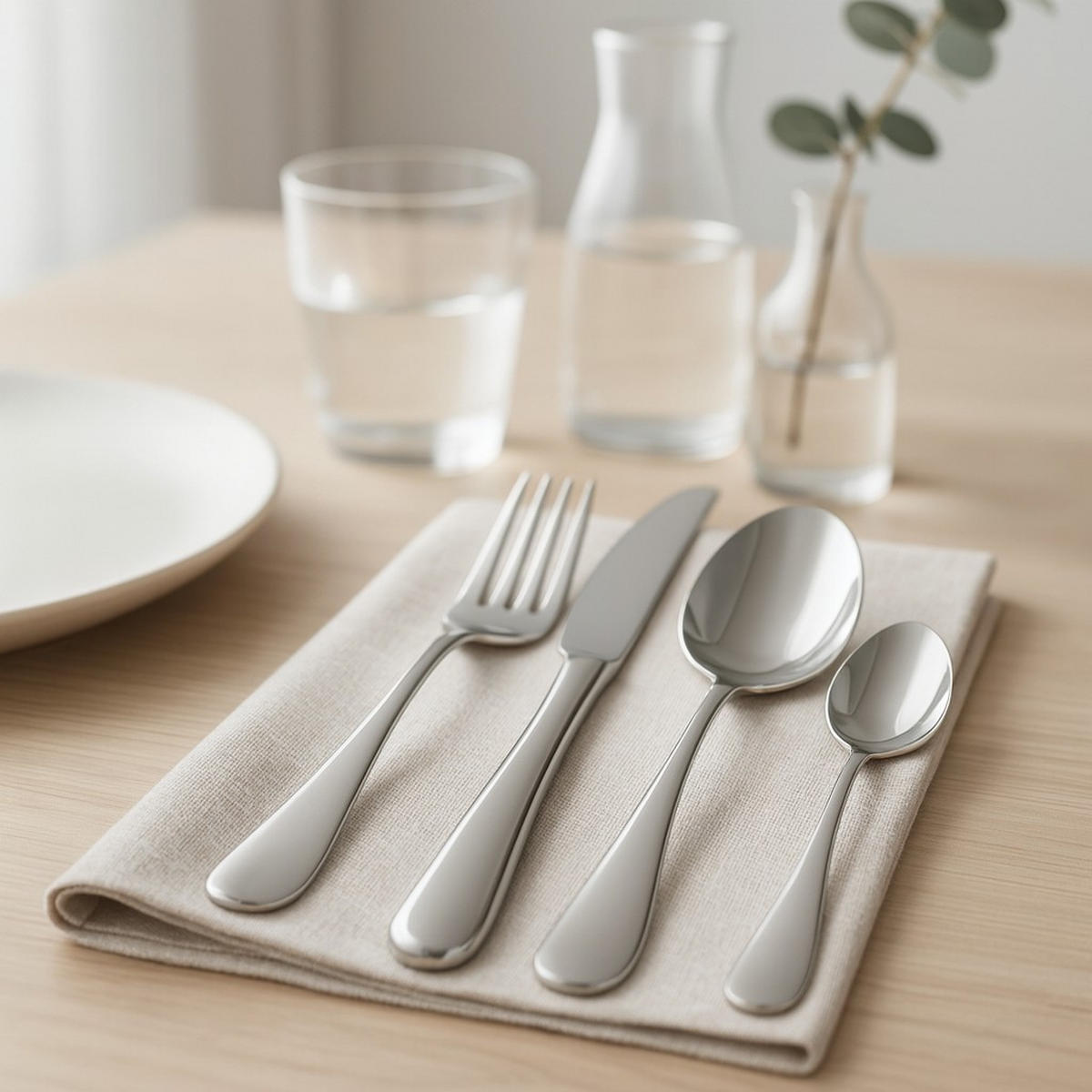 BESTECKSET Michelino 24-teilig Edelstahl  - Silberfarben, Basics, Metall (7/29/21cm)