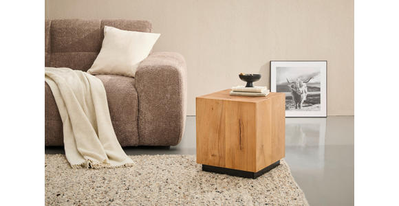 BEISTELLTISCH in Holz, Holzwerkstoff 40/40/45 cm  - Eichefarben/Schwarz, Design, Holz/Holzwerkstoff (40/40/45cm) - Carryhome