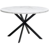 MASĂ din metal, material pe bază de lemn 120/120/75 cm   - alb/negru, Modern, metal/material pe bază de lemn (120/120/75cm) - MID.YOU