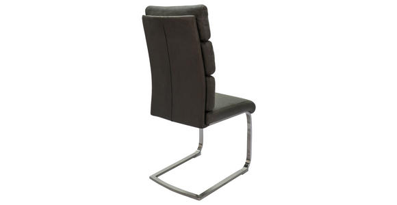 SCHWINGSTUHL in Edelstahl Webstoff - Edelstahlfarben/Grau, Design, Textil/Metall (47/106/63cm) - Novel