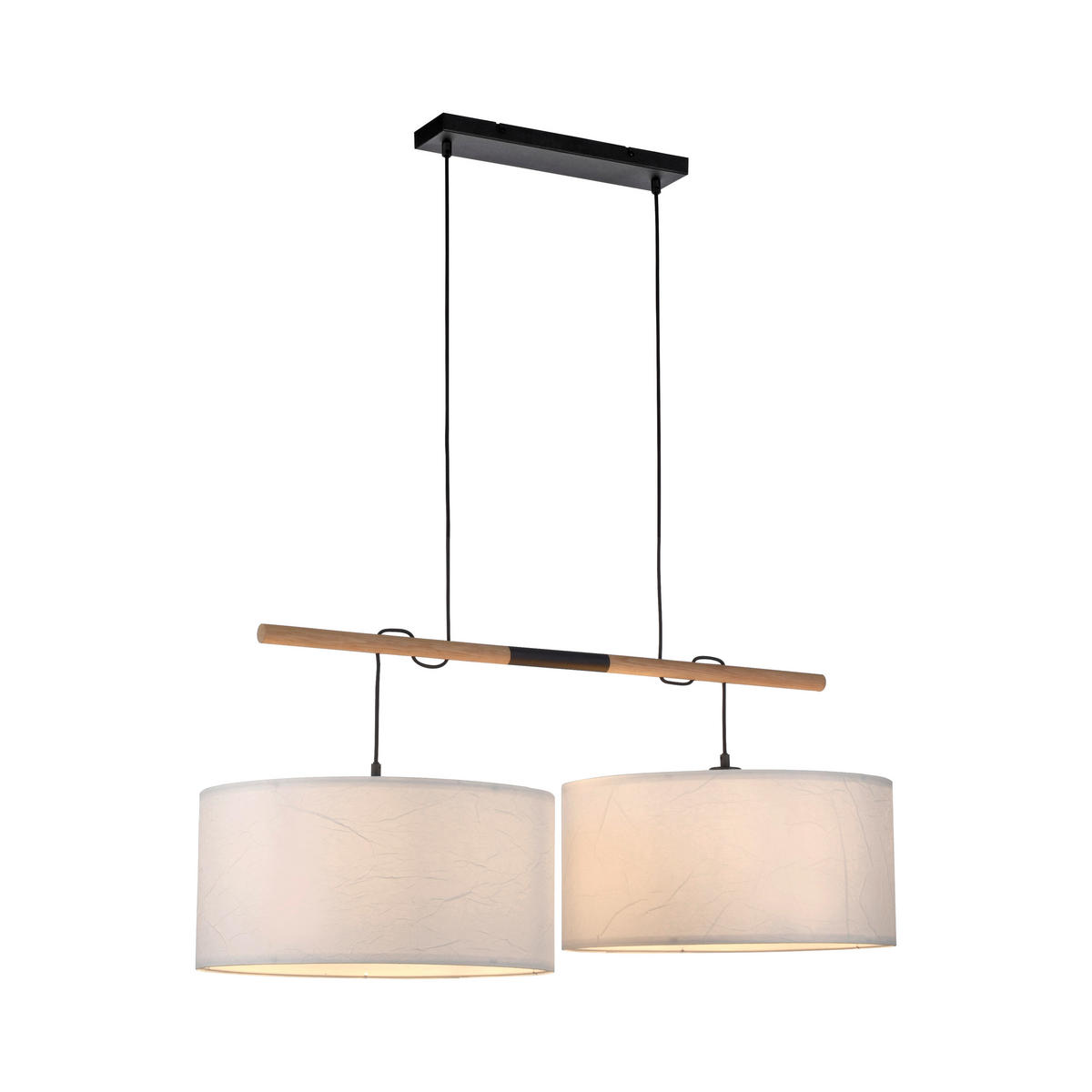 HÄNGELEUCHTE Sofie 107/44/120 cm   - Weiß, Natur, Papier/Metall (107/44/120cm)